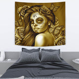 Calavera Fresh Look Design #2 Wall Tapestry (Hazel Sparkle & Shine Rose) - FREE SHIPPING Calavera Fresh Look Design #2 Wall Tapestry (Hazel Sparkle & Shine Rose) - FREE SHIPPING