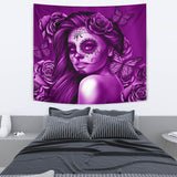 Calavera Fresh Look Design #2 Wall Tapestry (Purple Night Owl) - FREE SHIPPING Calavera Fresh Look Design #2 Wall Tapestry (Purple Night Owl) - FREE SHIPPING