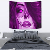 Calavera Fresh Look Design #3 Wall Tapestry (Purple Amethyst) - FREE SHIPPING Calavera Fresh Look Design #3 Wall Tapestry (Purple Amethyst) - FREE SHIPPING