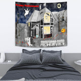 Haunted House - Halloween Wall Tapestry - FREE SHIPPING Haunted House - Halloween Wall Tapestry - FREE SHIPPING