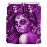 Calavera Fresh Look Design #2 Duvet Cover Set (Purple Night Owl Rose) - FREE SHIPPING Calavera Fresh Look Design #2 Duvet Cover Set (Purple Night Owl Rose) - FREE SHIPPING