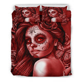 Calavera Fresh Look Design #2 Duvet Cover Set (Red Freedom Rose) - FREE SHIPPING Calavera Fresh Look Design #2 Duvet Cover Set (Red Freedom Rose) - FREE SHIPPING