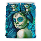 Calavera Fresh Look Design #2 Duvet Cover Set (Turquoise Tiffany Rose) - FREE SHIPPING Calavera Fresh Look Design #2 Duvet Cover Set (Turquoise Tiffany Rose) - FREE SHIPPING