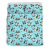 Cute Pandas Design #1 Duvet Cover Set (Blue) - FREE SHIPPING Cute Pandas Design #1 Duvet Cover Set (Blue) - FREE SHIPPING