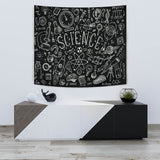 Science Chalkboard Design #1 Tapestry Black - FREE SHIPPING Science Chalkboard Design #1 Tapestry Black - FREE SHIPPING