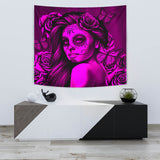 Calavera Fresh Look Design #2 Wall Tapestry (Pink Easy On The Eyes Rose) - FREE SHIPPING Calavera Fresh Look Design #2 Wall Tapestry (Pink Easy On The Eyes Rose) - FREE SHIPPING
