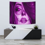 Calavera Fresh Look Design #3 Wall Tapestry (Purple Amethyst) - FREE SHIPPING Calavera Fresh Look Design #3 Wall Tapestry (Purple Amethyst) - FREE SHIPPING