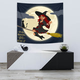 If The Broom Fits, Ride It - Halloween Wall Tapestry - FREE SHIPPING If The Broom Fits, Ride It - Halloween Wall Tapestry - FREE SHIPPING