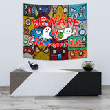 Beware Of Little Monsters - Halloween Wall Tapestry - FREE SHIPPING Beware Of Little Monsters - Halloween Wall Tapestry - FREE SHIPPING