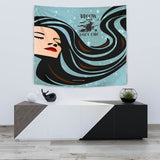 Broom Hair Don't Care Design #1 - Halloween Wall Tapestry - FREE SHIPPING Broom Hair Don't Care Design #1 - Halloween Wall Tapestry - FREE SHIPPING