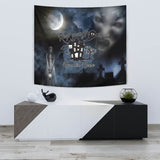 Keep Away - Haunted House - Halloween Wall Tapestry - FREE SHIPPING Keep Away - Haunted House - Halloween Wall Tapestry - FREE SHIPPING