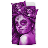 Calavera Fresh Look Design #2 Duvet Cover Set (Purple Night Owl Rose) - FREE SHIPPING Calavera Fresh Look Design #2 Duvet Cover Set (Purple Night Owl Rose) - FREE SHIPPING