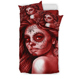 Calavera Fresh Look Design #2 Duvet Cover Set (Red Freedom Rose) - FREE SHIPPING Calavera Fresh Look Design #2 Duvet Cover Set (Red Freedom Rose) - FREE SHIPPING