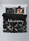 Astronomy Chalkboard Duvet Cover Set (Black) - FREE SHIPPING Astronomy Chalkboard Duvet Cover Set (Black) - FREE SHIPPING