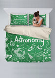 Astronomy Chalkboard Duvet Cover Set (Green) - FREE SHIPPING Astronomy Chalkboard Duvet Cover Set (Green) - FREE SHIPPING