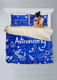 Astronomy Chalkboard Duvet Cover Set (Midnight Blue) - FREE SHIPPING Astronomy Chalkboard Duvet Cover Set (Midnight Blue) - FREE SHIPPING