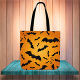 Bats Halloween Trick Or Treat Cloth Tote Goody Bag Bats Halloween Trick Or Treat Cloth Tote Goody Bag