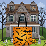 Bats Halloween Trick Or Treat Cloth Tote Goody Bag Bats Halloween Trick Or Treat Cloth Tote Goody Bag