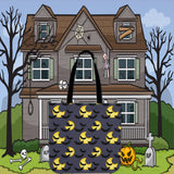 Bats & Moons (Grey) Halloween Trick Or Treat Cloth Tote Goody Bag Bats & Moons (Grey) Halloween Trick Or Treat Cloth Tote Goody Bag