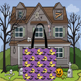 Bats & Moons (Purple) Halloween Trick Or Treat Cloth Tote Goody Bag Bats & Moons (Purple) Halloween Trick Or Treat Cloth Tote Goody Bag