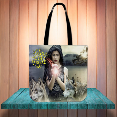 Believe In Magic Halloween Trick Or Treat Cloth Tote Goody Bag Believe In Magic Halloween Trick Or Treat Cloth Tote Goody Bag