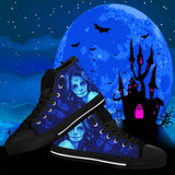 Calavera Fresh Look Design #1 Women's High Tops - Black Soles! Calavera Fresh Look Design #1 Women's High Tops - Black Soles!