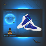 Calavera Fresh Look Design #2 Women's High Tops - White Soles Calavera Fresh Look Design #2 Women's High Tops - White Soles