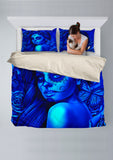 Calavera Fresh Look Design #2 Duvet Cover Set (Blue Elusive Rose) - FREE SHIPPING Calavera Fresh Look Design #2 Duvet Cover Set (Blue Elusive Rose) - FREE SHIPPING
