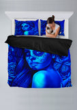 Calavera Fresh Look Design #2 Duvet Cover Set (Blue Elusive Rose) - FREE SHIPPING Calavera Fresh Look Design #2 Duvet Cover Set (Blue Elusive Rose) - FREE SHIPPING