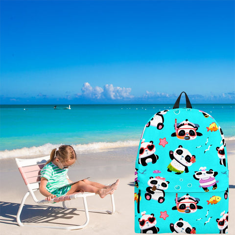 Cute Pandas Design #1 Backpack (Blue) - FREE SHIPPING Cute Pandas Design #1 Backpack (Blue) - FREE SHIPPING