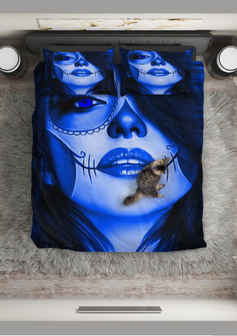 Calavera Fresh Look Design #3 Duvet Cover Set (Lapis Lazuli Blue) - FREE SHIPPING Calavera Fresh Look Design #3 Duvet Cover Set (Lapis Lazuli Blue) - FREE SHIPPING