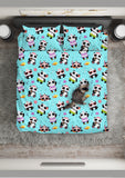Cute Pandas Design #1 Duvet Cover Set (Blue) - FREE SHIPPING Cute Pandas Design #1 Duvet Cover Set (Blue) - FREE SHIPPING