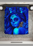 Calavera Fresh Look Design #2 Duvet Cover Set (Blue Elusive Rose) - FREE SHIPPING Calavera Fresh Look Design #2 Duvet Cover Set (Blue Elusive Rose) - FREE SHIPPING