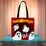 Boo Halloween Trick Or Treat Cloth Tote Goody Bag Boo Halloween Trick Or Treat Cloth Tote Goody Bag