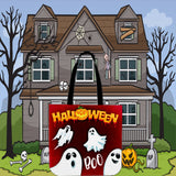 Boo Halloween Trick Or Treat Cloth Tote Goody Bag Boo Halloween Trick Or Treat Cloth Tote Goody Bag