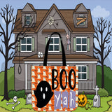 Boo Yah Halloween Trick Or Treat Cloth Tote Goody Bag Boo Yah Halloween Trick Or Treat Cloth Tote Goody Bag