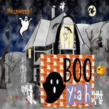 Boo Yah Halloween Trick Or Treat Cloth Tote Goody Bag Boo Yah Halloween Trick Or Treat Cloth Tote Goody Bag