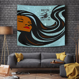 Broom Hair Don't Care Design #2 - Halloween Wall Tapestry - FREE SHIPPING Broom Hair Don't Care Design #2 - Halloween Wall Tapestry - FREE SHIPPING