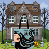 Broom Hair Don't Care Halloween Trick Or Treat Cloth Tote Goody Bag Broom Hair Don't Care Halloween Trick Or Treat Cloth Tote Goody Bag