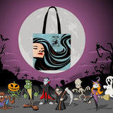 Broom Hair Don't Care Halloween Trick Or Treat Cloth Tote Goody Bag Broom Hair Don't Care Halloween Trick Or Treat Cloth Tote Goody Bag
