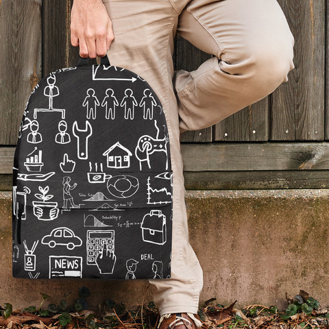 Business Success Chalkboard Backpack Design #2 - FREE SHIPPING