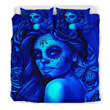 Calavera Fresh Look Design #2 Duvet Cover Set (Blue Elusive Rose) - FREE SHIPPING Calavera Fresh Look Design #2 Duvet Cover Set (Blue Elusive Rose) - FREE SHIPPING