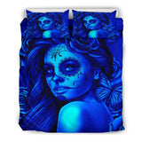 Calavera Fresh Look Design #2 Duvet Cover Set (Blue Elusive Rose) - FREE SHIPPING Calavera Fresh Look Design #2 Duvet Cover Set (Blue Elusive Rose) - FREE SHIPPING