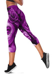 Calavera Fresh Look Design #2 Capri Leggings (Purple Night Owl Rose) - FREE SHIPPING Calavera Fresh Look Design #2 Capri Leggings (Purple Night Owl Rose) - FREE SHIPPING