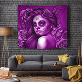 Calavera Fresh Look Design #2 Wall Tapestry (Purple Night Owl) - FREE SHIPPING Calavera Fresh Look Design #2 Wall Tapestry (Purple Night Owl) - FREE SHIPPING