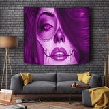 Calavera Fresh Look Design #3 Wall Tapestry (Purple Amethyst) - FREE SHIPPING Calavera Fresh Look Design #3 Wall Tapestry (Purple Amethyst) - FREE SHIPPING