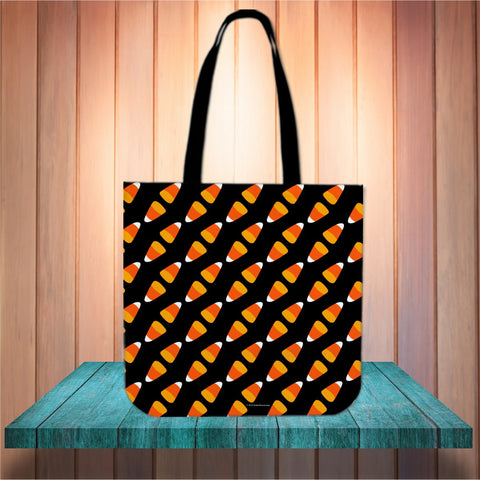 Candy Corn Halloween Trick Or Treat Cloth Tote Goody Bag Candy Corn Halloween Trick Or Treat Cloth Tote Goody Bag