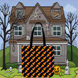 Candy Corn Halloween Trick Or Treat Cloth Tote Goody Bag Candy Corn Halloween Trick Or Treat Cloth Tote Goody Bag