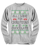 All I Want For Christmas Is Chocolate Unisex Long Sleeve Tee