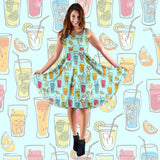 Cocktail Drinks Party Midi Dress (Blue) - FREE SHIPPING Cocktail Drinks Party Midi Dress (Blue) - FREE SHIPPING